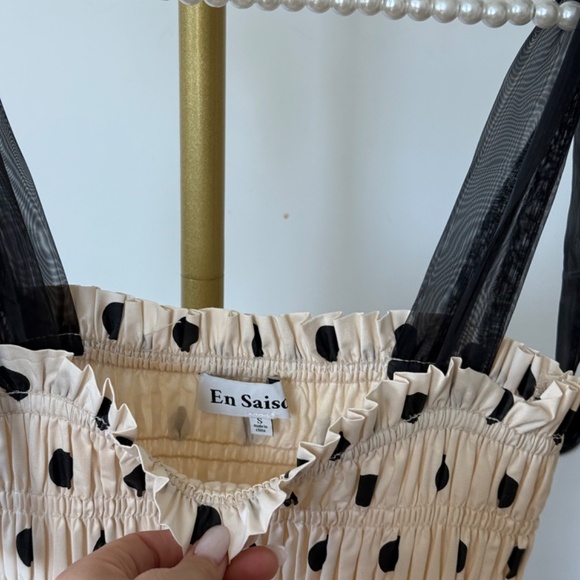 En Saison Polka Dot Tie-Strap Maxi Dress - Picture 4 of 9